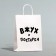 Gift package with jokes, craft "owl and old", white, 32 x 24 x 10.5 cm