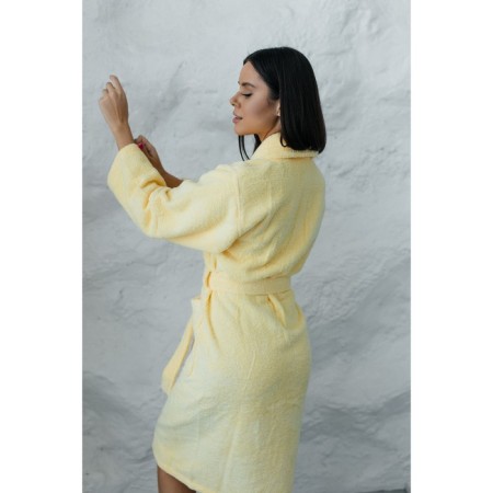 Frequency bathrobe, size 50, yellow color-13