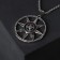 Pompeii-Pompey pendant compass, black color in silver, 70 cm