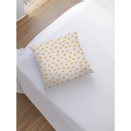 Decorative pillowcase "Yellow hearts", on lightning, size 45x45 cm-1
