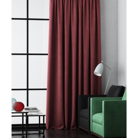 Non -combustible curtain "Eclipsso", size 145 x 280 cm, burgundy color