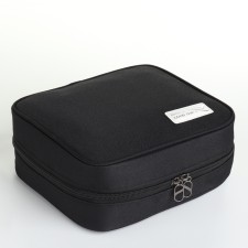 Cosmetic bag with lightning, black color