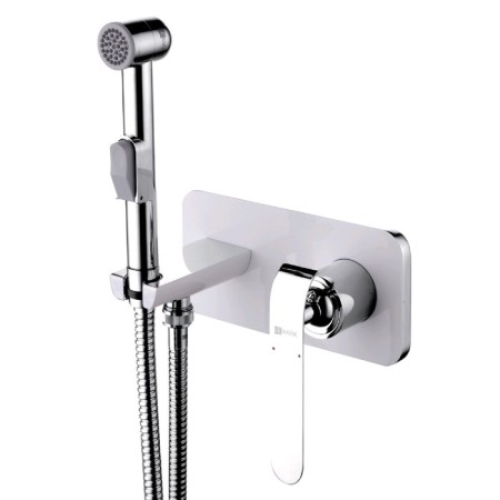 LEMARK MELANGE LM4919CW bideter, with hygienic shower, built -in, chrome, white 50109