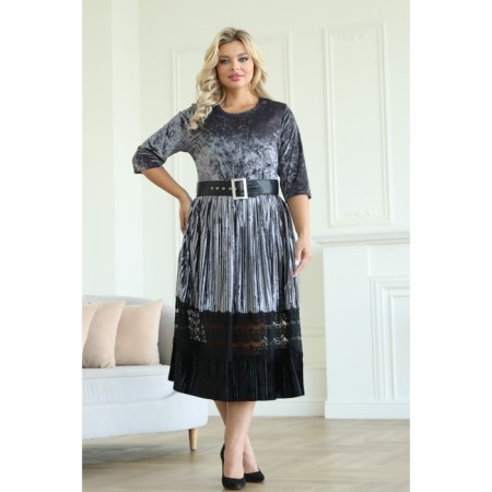 Women's dress, size 62, gray color-14