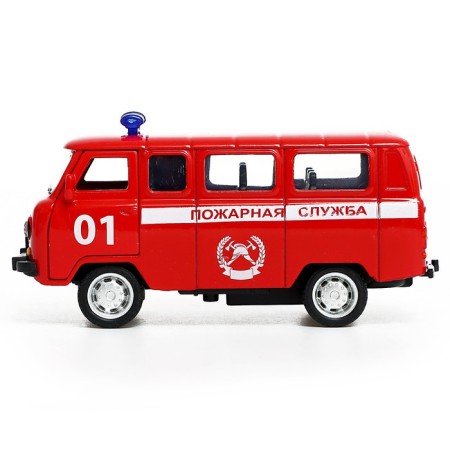 Metal machine "UAZ 3962. Fire Service", inertia, 1:43-1