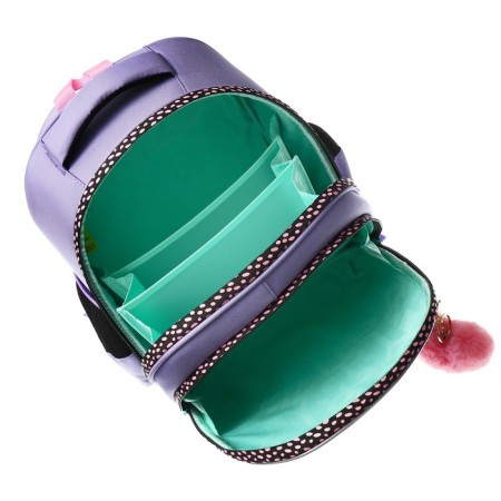 Frame backpack 36 x 28 x 20 cm, Grizzly, + keychain, lilac-7