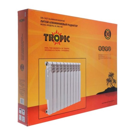 Tropic 500x100 mm radiator aluminum, 10 sections-9