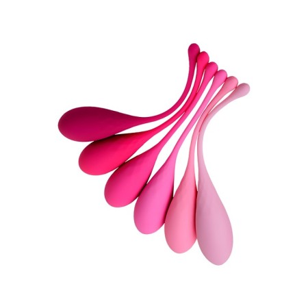 A set of vaginal balls Eromantica K-Rose, silicone, pink color, 6 pcs.-1