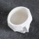 Kashpo - organizer "Geometric head" white, 0.15 l / 9x9x7.5cm