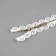 Metal zipper, No. 3, non -proceeding, automatic lock, 30 cm, white/nickel color