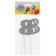 Topper "8", 6 pcs., Mix colors