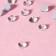 Thermocleic “cone” rhinestones, glass, ss10, d = 2.8 mm, 100 pcs, white color
