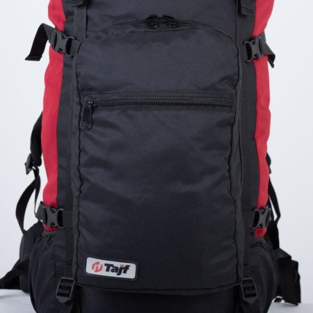Tourist backpack, TAIF, 90 liters, cord department, outer pocket, 2 side nets, black color-3