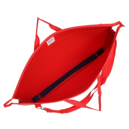 Folder for drawings and drawings A2, 650 x 480 x 50 mm, with handles, plastic, lightning from above, shoulder belt, red-3