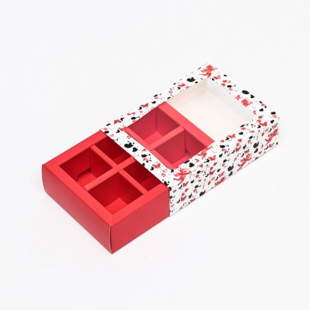 Box for sweets 6 pcs, white "Cupid", 13.7 x 9.85 x 3.86 cm-3