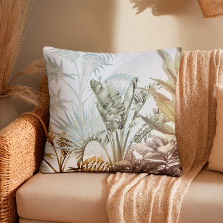 Pillowcase decorative Ethel "Tropical Garden" 45x45cm, Polyester, velor