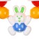 Suspension - a rattle "Sunny Bunny" on a crib, stroller, color mix, aelytes