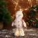 Soft toy "Snowman in a suit with flowers" costs, 13x27 cm, pink