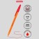 Ballic handle Erichkrause R-301 Orange Stick, node 0.7 mm, ink red, letter line 2000 meters, barcode on the handle