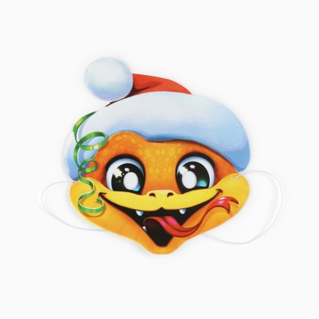 Carnival mask "New Year's snake", 21.4 x 22.8 cm-1