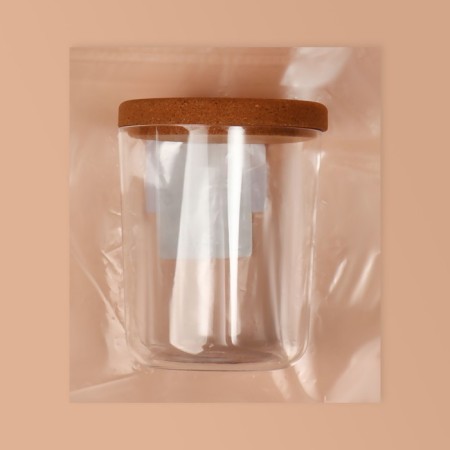 A jar for storing cosmetic accessories "Korely", 8.1 × 8.1 × 10.2 cm, the color is transparent-5