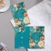 Postcard "Happy Anniversary!" Congrev, embossing, turquoise background, flowers, 38x29 cm