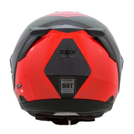 Snowmobile helmet Zox Condor Parkway, glass with electric heating, gloss, size m, red, black-3