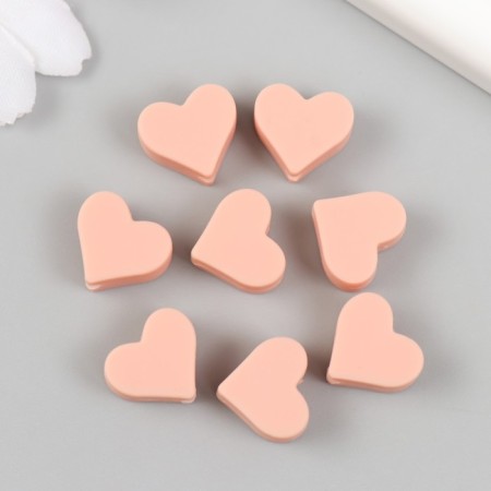 Busina silicone "heart" ash pink d = 1.4 cm-1