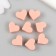 Busina silicone "heart" ash pink d = 1.4 cm