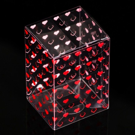 Folding box from PVC "Hearts", 4.5 x 5 x 7.5 cm-1