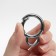 Karabin ring, double, d = 25/35 mm, thickness - 5 mm, with a mount of 12 × 3 mm, 5 pcs, silver color