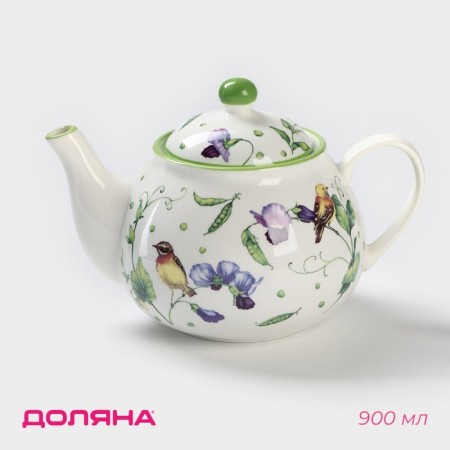 Teapot Porcelain Hot Dolyana "Green Garden", 900 ml