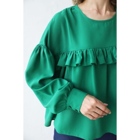 Blouse with a frill, size 48-4