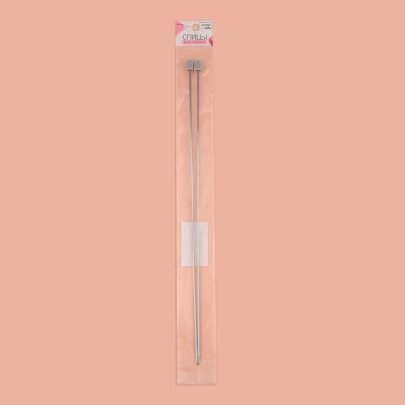 Knitting needles, straight lines, d = 2 mm, 35 cm, 2 pcs-5