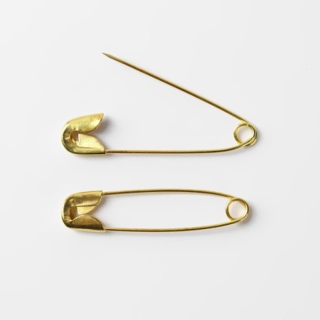English pins, 31 mm, 10 pcs, gold color-2