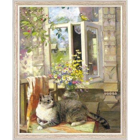 Reproduction of the painting "Random Guest", 40x50 cm, frame 45-003d