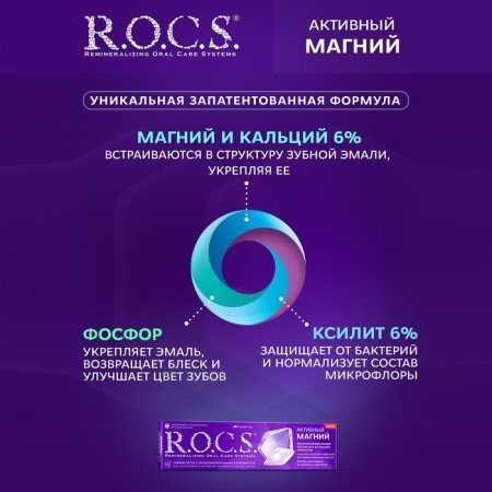 Toothpaste R.O.C.S. "Active magnesium" 94 g-1