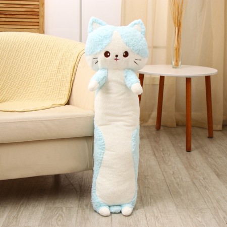 Skill of a soft toy "Cat", 100 cm, blue color, unnecessary-1