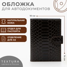 Textura cover cover and passports, brown color