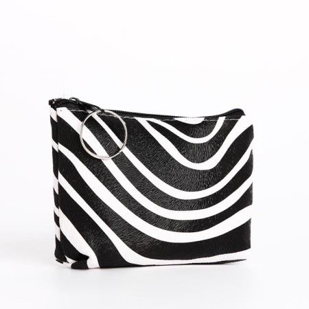 Women's wallet with lightning, black/white color-2