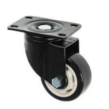 Furniture wheel, d = 75 mm, without brake, black