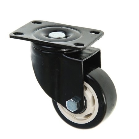 Furniture wheel, d = 75 mm, without brake, black