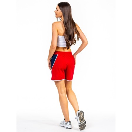 Women's shorts ise, size 46 cm, red color-2