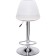 Soft Soft Metal/ABS-plastic stool/eco-leather, chrome/white 38x38x82 cm