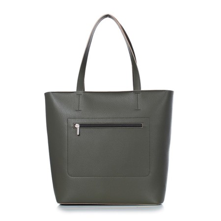 Female bag, artificial leather, 44x12.5x34 cm, olive-2