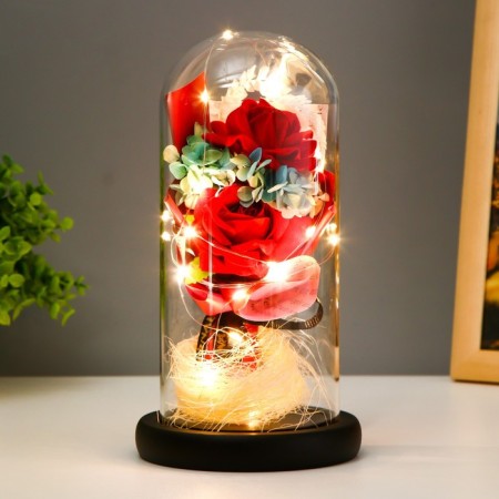 Nightnick Rosa Sausage LED from batteries 3HAAA 11x11x22 cm Risalux-1