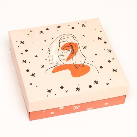 Folding box, "Girl's silhouette" 20 x 20 x 6 cm-2