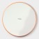 Porcelain plate with a magistro "Cerera" side, d = 25.5 cm, orange color
