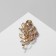 Brooch "dew" on the leaves, colored in gold