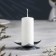 Block "quarter" metal per candle, 7x2.7 cm, chrome